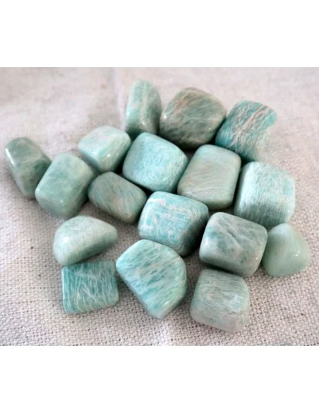 Stock 16 Pietre di Amazzonite – 2 Sacchetti da 8 Cristalli Naturali 0,5–3 cm