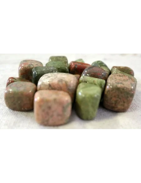 Stock Pietre di Unakite Naturale – 18 Pietre Levigate (3 Sacchetti da 6) cristallo terapia