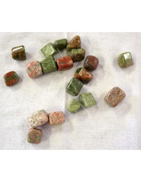 Stock Pietre di Unakite Naturale – 18 Pietre Levigate (3 Sacchetti da 6) cristallo terapia