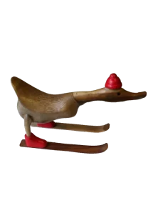 🦆 Papera Decorativa in Legno di Teak – Manufatto... 2