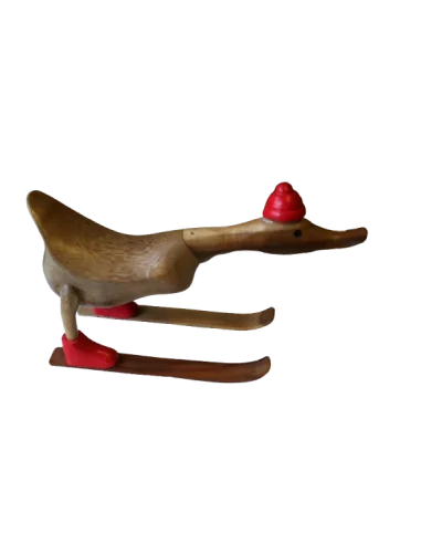 🦆 Papera Decorativa in Legno di Teak –...