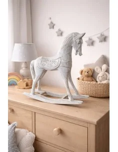 Cavallino a Dondolo in Legno di Albesia 30x12x45cm –...