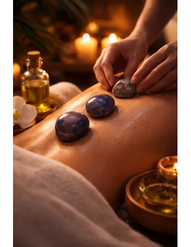 Pietre di Sodalite Blu (Set da 3) cristallo...