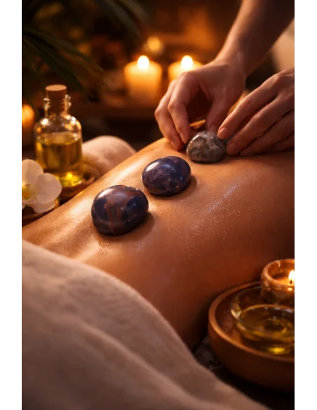 Pietre di Sodalite Blu (Set da 3) cristallo terapia pietre burattate