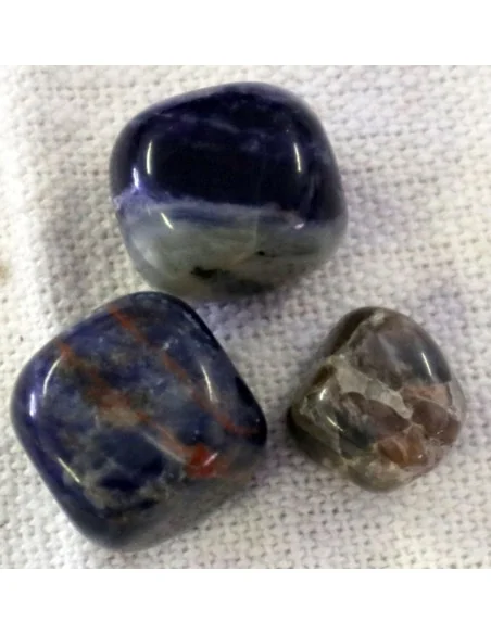 Pietre di Sodalite Blu (Set da 3) cristallo terapia pietre burattate