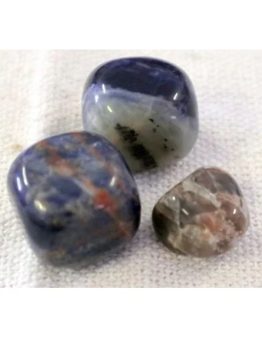 Pietre di Sodalite Blu (Set da 3) cristallo...