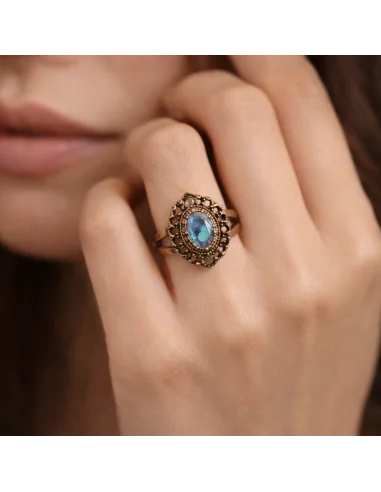 💍 Anello Artigianale in Bronzo con Alessandrite...