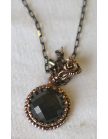 🌟 Collana in Bronzo con Zultanite Artificiale Cangiante – Artigianato Turco