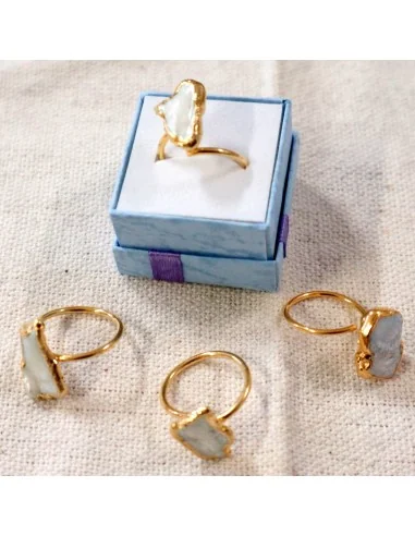 ✨ Anello Artigianale in Acciaio Dorato con...