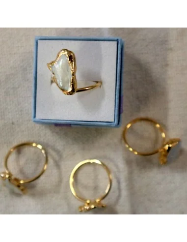 ✨ Anello Artigianale in Acciaio Dorato con...