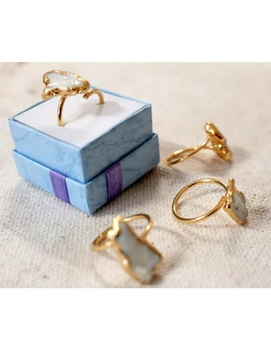 ✨ Anello Artigianale in Acciaio Dorato con...