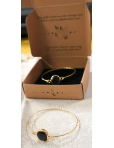 ✨ Bracciale Artigianale in Acciaio Dorato con Tormalina... 2