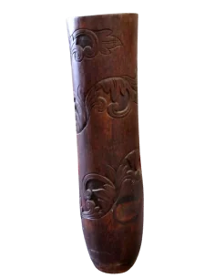 Vaso artigianale in legno di cocco scolpito a mano –... 2