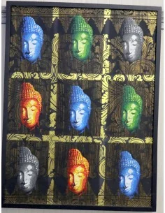 Quadro Buddha Pop Art Dorato – Opera Artigianale... 2
