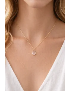 💗 Collana Quarzo Rosa Oro – Amore e Dolcezza in Miniatura 💗