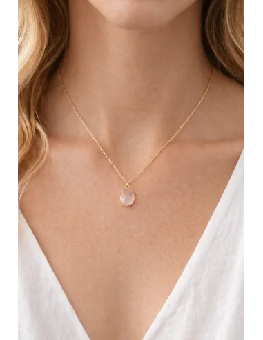 💗 Collana Quarzo Rosa Oro – Amore e Dolcezza in...