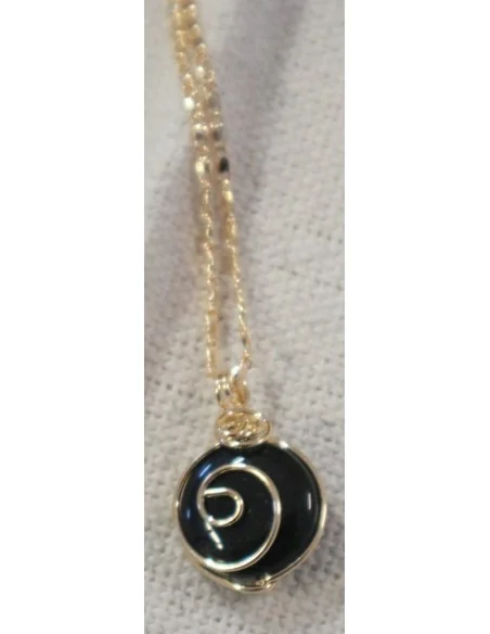 🖤 Collana Ossidiana Nera Oro – Protezione ed Eleganza in Miniatura 🖤 Acciaio galvanizzato oro anallergico – Pietra naturale