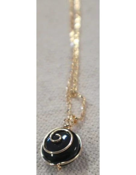 🖤 Collana Ossidiana Nera Oro – Protezione ed Eleganza in Miniatura 🖤 Acciaio galvanizzato oro anallergico – Pietra naturale