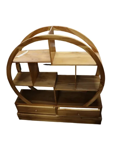 Mobile Tondo in Legno di Teak – Design Etnico...