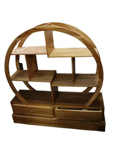 Mobile Tondo in Legno di Teak – Design Etnico con... 2