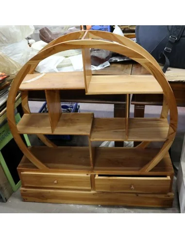 Mobile Tondo in Legno di Teak – Design Etnico...