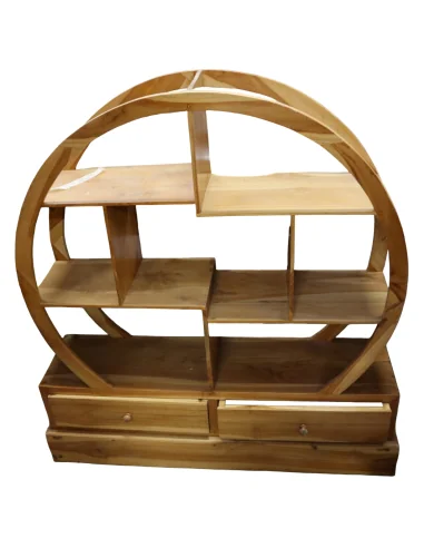 Mobile Tondo in Legno di Teak – Design Etnico...