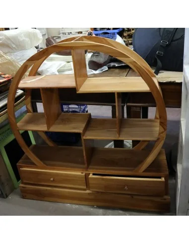 Mobile Tondo in Legno di Teak – Design Etnico...