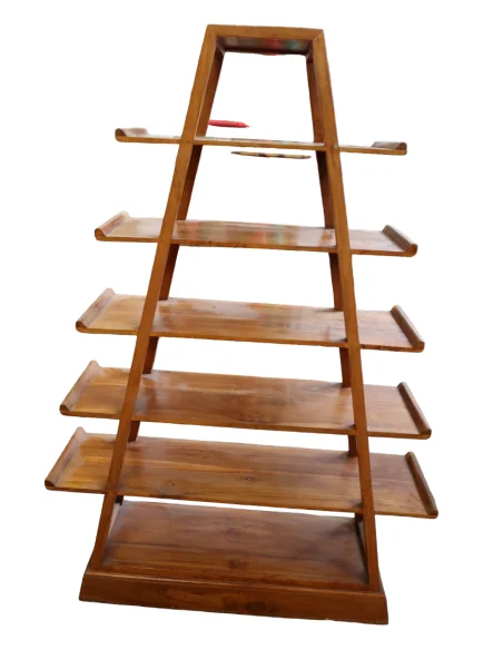 Libreria A-Frame in Legno Massello – Artigianale Indonesiana | 107x35x150 cm