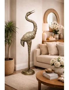 Scultura Airone in Metallo 150 cm – Statua Artigianale...
