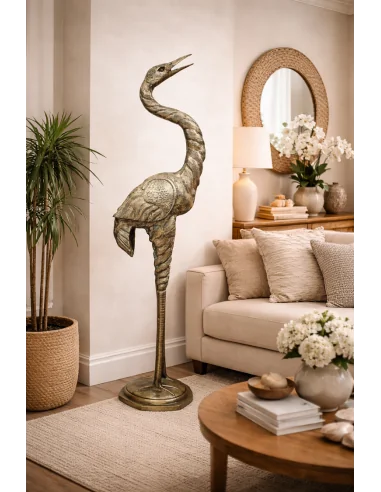 Scultura Airone in Metallo 150 cm – Statua...