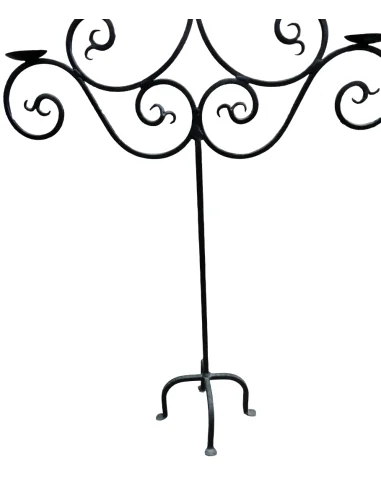 Candelabro da Terra in Ferro Battuto 5 Fiamme –...