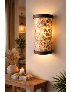 Applique Indonesiana in Resina e Madreperla – Lampada da...