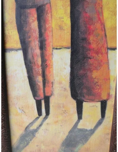 Stampa Etnica Africana 25x65 cm con Cornice in...