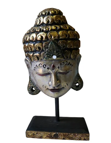Testa di Buddha in Legno Albesia 30 cm –...