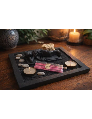 Giardino Zen con Buddha Sdraiato in Pietra –...