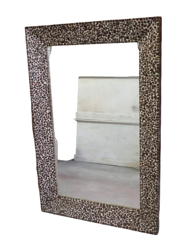 Specchio Artigianale in Resina e Guscio di...