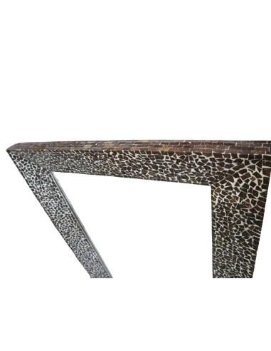 Specchio Artigianale in Resina e Guscio di...