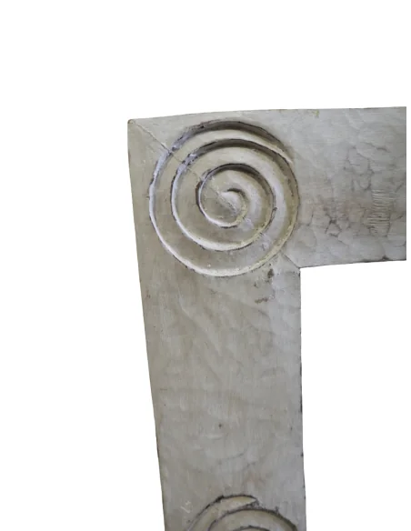 Specchio Artigianale Spirali Bali 120x80 cm – Cornice Intagliata in Legno di Durian – Fatto a Mano in Indonesia
