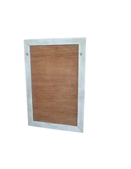 Specchio Artigianale Spirali Bali 120x80 cm – Cornice Intagliata in Legno di Durian – Fatto a Mano in Indonesia
