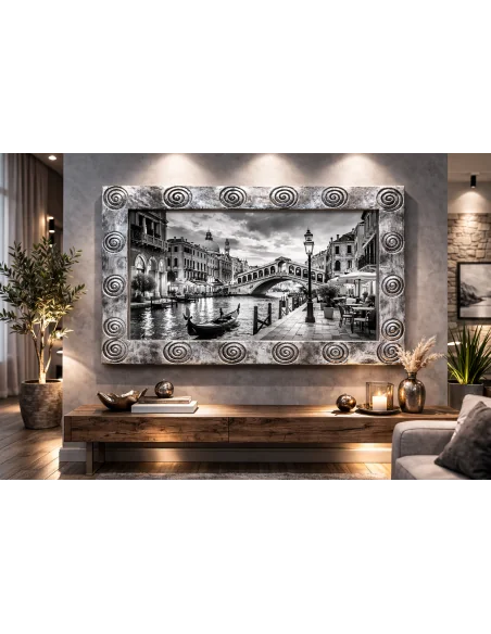 Cornice Artigianale 120x80 cm Incisa a Mano – Design Etnico Moderno – Made in Indonesia