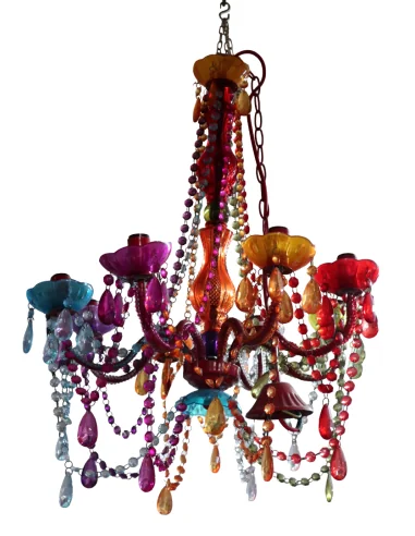 Lampadario Moderno in Resina Colorata 45x45x63h...