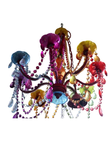 Lampadario Moderno in Resina Colorata 45x45x63h...