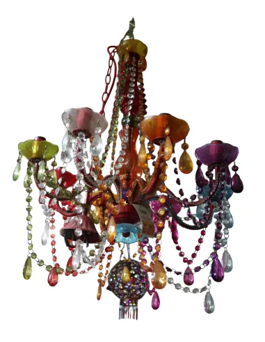 Lampadario Moderno in Resina Colorata 45x45x63h...