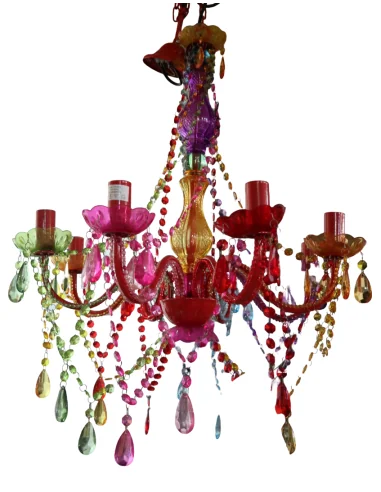 Lampadario Moderno in Resina Colorata 45x45x63h...