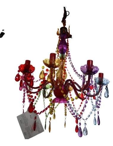 Lampadario Moderno in Resina Colorata 45x45x63h...