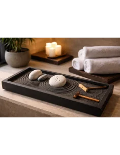 Giardino Zen con Sabbia Nera e Pietre Naturali – Base in...