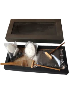 Giardino Zen con Sabbia Nera e Pietre Naturali – Base in... 2