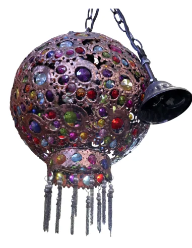 Lampadario Sospensione in Metallo Brunito e...