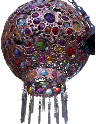 Lampadario Sospensione in Metallo Brunito e...