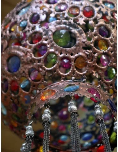 Lampadario Sospensione in Metallo Brunito e...